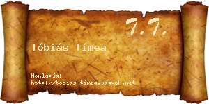 Tóbiás Tímea névjegykártya