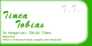 timea tobias business card