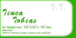 timea tobias business card